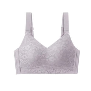 Veimia Breast Minimizing Womens Bra Lightweight Push Up Armpit Fat Control Wireless Bra Plus Size Thin Cup Womens Bra