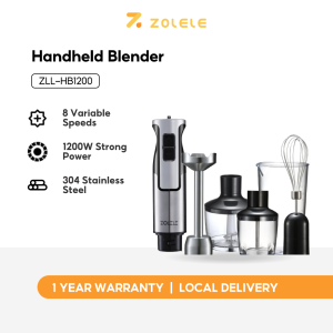 ZOLELE HB1200 4 in 1 immersion electric hand blender/vegetable juicer/mixer processor stick kitchen egg shake set/handheld juicer