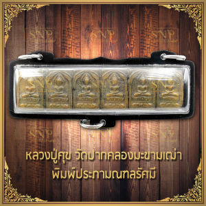 จี้ จี้พระ หลวงปู่ศุข วัดปากคลองมะขามเฒ่า พิมพ์ประภามณฑลรัศมี เนื้อทองเหลือง เลี่ยมกรอบพลาสติกกันน้ำอย่างดี ห้อยพระได้1องค์