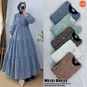 Maxy jumbo Meisi/dress kondangan mewah/ dress wanita resmi/dress rok umbrella/baju pesta wanita murah/Gamis jumbo busui LD 110/dress terkini 2024