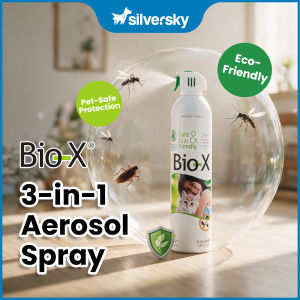 Bio-X 3-in-1 Aerosol Spray 600ml | Insect Repellent Disinfectant & Deodorizer - Made in Singapore
