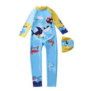 Bộ đồ bơi cho trẻ em liền quần dài áo dài tay chống nắng chống lạnh vải thun lạnh cao cấp