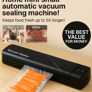 Small automatic mini vacuum packaging food preservation sealing machine
