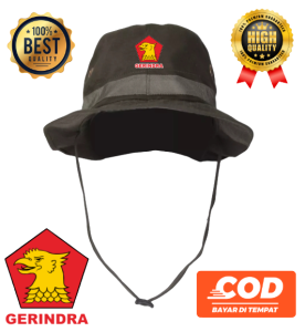 Topi rimba topi gunung partai gerindra logo premium quality