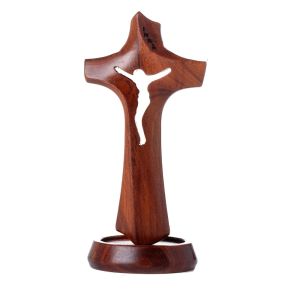 REGISTR Natural Hollow Cross Detachable Wooden Crucifix Sculpture Home Decoration Crafts Vintage Religious Crosses Ornament Church