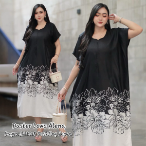 Daster Wanita Jumbo Terbaru LD 125 cm Motif Monochrom