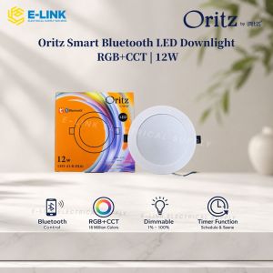Oritz Smart AI Bluetooth RGB+CCT LED Downlight 12W 18W Dimmable APP Control Ceiling Light