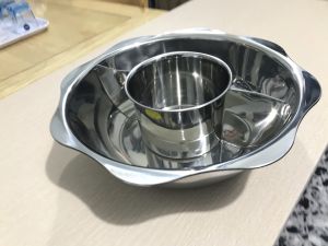 Nồi lẩu inox 3 ngăn xoong nấu lẩu bằng inox hình tròn 3 đáy riêng biệt giá rẻ chất lượng uy tín