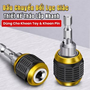 Đầu thay mủi khoan nhanh Đầu Chuyển Đổi Tháo Lắp Nhanh Mũi Khoan Lục Giác 1/4inch 60mm Đầu Nối Nhanh Mũi Máy Khoan Chất Liệu Thép Không Gỉ
