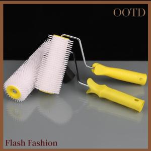 [Falsh F] 1PC 15 22CM Defoaming Drum Brush Spike Roller Latex Floor Self Compound Roller Leveling Screed Spiked Roller Paint Brush Roller