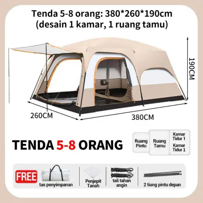 AZ enda luar ruangan 8-12 orang /Tenda luar ruangan/Tenda camping besar/Tenda piknik luar ruangan