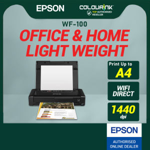 Epson WorkForce WF-100 Portable A4 Inkjet Mobile Printer Wi-Fi Direct Print Built-in Battery TR150 Officejet 250