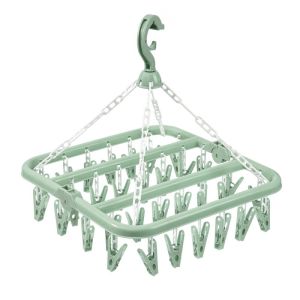Móc chùm nhựa vuông 32 kẹp phơi tất đồ lót đồ sơ sinh gấp gọn đa năng Square plastic hanger