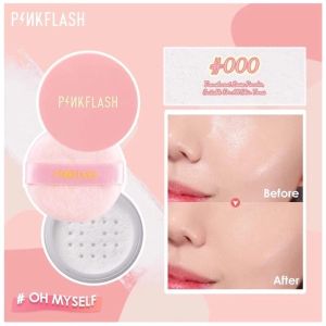 PINKFLASH (F06) Oil Controller Loose Powder Bedak Matte Loose Setting Powder All Day Lasting 3 Colors