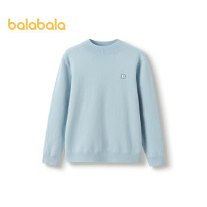 Balabala Kids Sweater For Boys And Girls 2024 New Simple High Neck Knitted Pullover For Autumn Winter