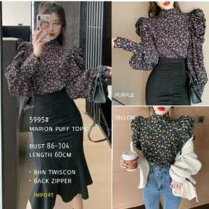 OUTER RAJUT LENGAN BALON / ATASAN WANITA KEKINIAN / RAJUT KERAH TINGGI / RAJUT PREMIUM / BLOUSE RAJUT / RAJUT LENGAN BALON