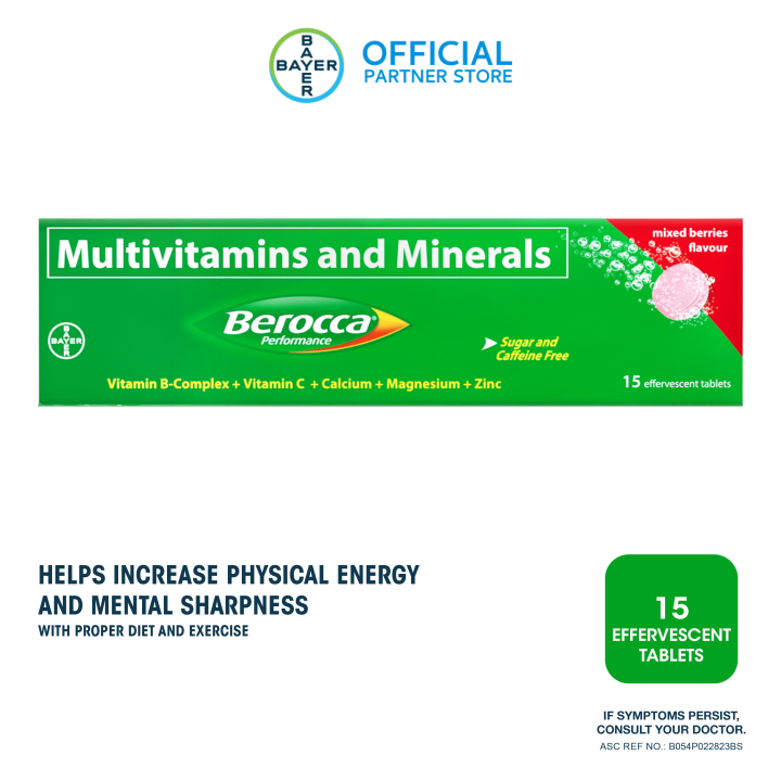 BEROCCA® Performance (Mixed Berries) Multivitamins + Minerals 15 Effervescent Tablets