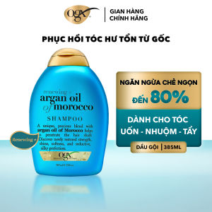 Dầu gội OGX Argan oil of Morocco phục hồi tóc hư tổn mang lại mái tóc mềm mượt khỏe mạnh 385ml