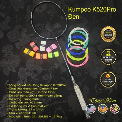 [Siêu Sale]Vợt cầu lông KUMPOO K520 K520Pro K520S căng sẵn cước + túi + quấn cán[Chính hãng]