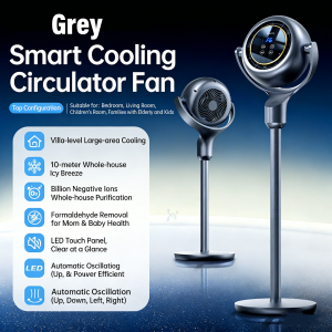 【Ship Today】Turbo Air Circulation Fan With Remote Control Inverter Electric Fan 2 in 1 Stand Fan Desk Fan Adjustable Floor Fan