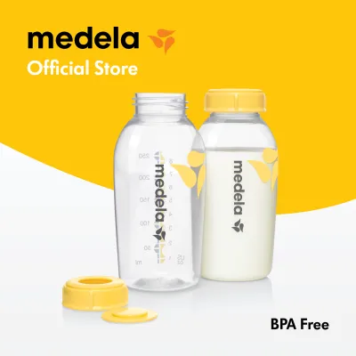 Breastfeeding Bottle | Medela Breast Milk Bottle (250ml /8oz) x 2 pcs- BPA-Free| Freezer & Fridge Safe