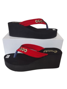 CK99 Sandal Wedges 6 Cm Jepit Balok Variasi Jasco Wanita Kekinian