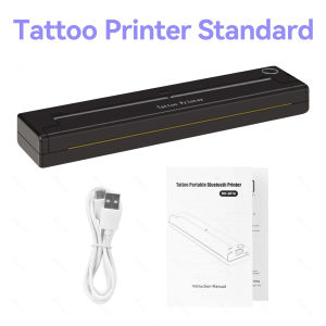 Portable Tattoo Stencil Printer Portable Bluetooth Wireless USB Wired Tattoo Transfer Stencil Machine Thermal Copier for Transfer Paper Printer tattooing for Windows iOS＆Android Phone With Convenient Operation and Multiple Working Modes