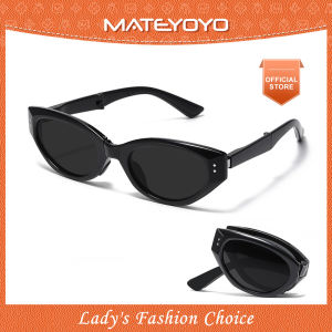 MATEYOYO Women’s Foldable Sunglasses Retro Cat’s Eye Sunglasses Narrow Frame Fashion Summer Sunglasses UV400 Protection Polarized Sunglasses Eyes Protection Eyewear Sun Glasses For Women