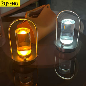 LED Table Lamp Touch Sensor Desktop Night Light Rechargeable Wireless Reading Lamp for Restaurant Hotel Bar Bedroom Decor Light