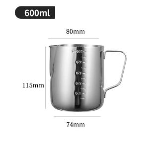 [COD]350ml/600ml/1000ml Stainless Steel Frothing Pitcher Pull Flower Cup Cappuccino Coffee Milk frother Mugs