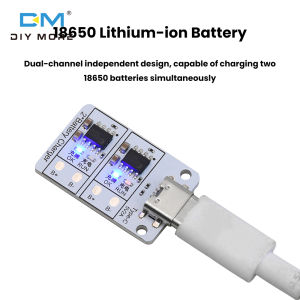 Diymore DC 5V 1S 1A Dual Channel Lithium Battery Charging Module 18650 Lithium-Ion Lithium Battery 3.7V 4.2V Bidirectional Battery Charger Protection Type C U
