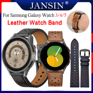 Dây đồng hồ bằng da For Samsung Galaxy Watch 5 /5 Pro 45mm 40mm 44mm Dây đeo cổ tay For Samsung Galaxy Watch 4/4 Classics 42mm 46mm/ Galaxy Watch 3 41mm 45mm Dây đeo thay thế