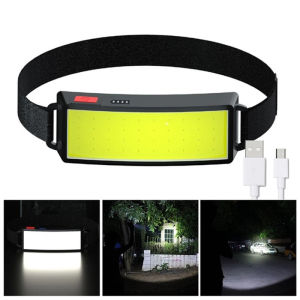 ไฟคาดศีรษะ LED แบบชาร์จ USB COBไฟคาดศีรษะสำหรับตั้งแคมป์เดินป่าตั้งแคมป์แบบพกพา