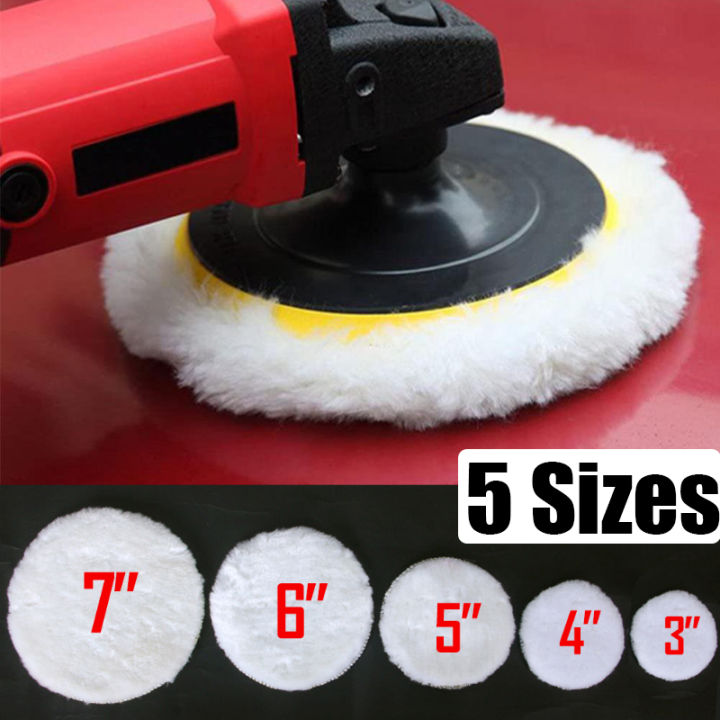 Car Wool Polish Pad 5 Sizes Disc Car Waxing Polishing Buffing Cars