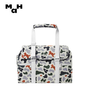 กระเป๋าสุนัขระบายอากาศดีลายพรางสำหรับออกนอกบ้านความจุมากกระเป๋าถือแบบพกพาใหม่2023 MAH