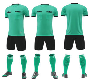 AE Football referee uniforms with printed logos competition referee clothing mens football equipment youth short-sleeve jerseys team sportswear