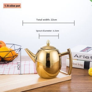 ROLL 1/1.5/2L Teapot Water Kettle with Filter Thickened Coffee Water Kettle Polished Stainless Steel Tea Pot Household