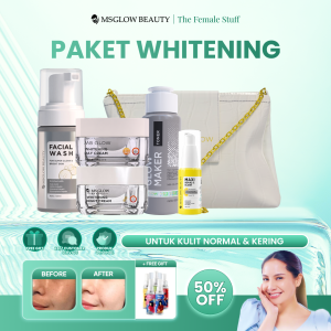 MS Glow Official Paket Wajah Whitening - Acne - Luminous - Whitecell DNA - Ultimate
