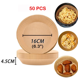 【SG SELLER】100/50Pcs Air Fryer Disposable Liners Airfryer Baking Papers Non-stick Parchment Paper for Baking Roasting Microwave