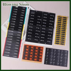 Blowing Weight Stack Labels 4.5kg To 150kg Black Background White Number Weight Stickers For Fitness Equipment Gym Strength Training