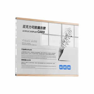 OUTOPEAN ic Acrylic Photo Frame A4/A5/A6 Wall Adhesive Acrylic Sign Holder  Transparent Certificate Display Board Menu