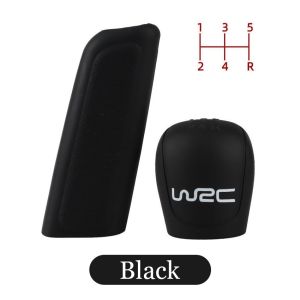 WRC Cover Sarung karet Silicone Kenop Pemindah Gigi Mobil Cover Pelindung Knob Persneling Mobil Silikon Anti Selip Aksesoris Pengganti Kepala Pegangan Batang Gir Otomatis