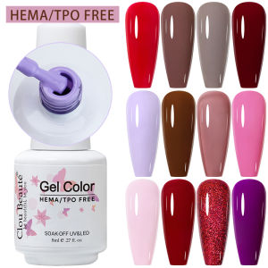 Clou Beaute 8ml hema/TPO Free Nail Gel Polish Top Base Coat Vernis Nail Art Professionals Soak Off UV Gel Gel Varnish Lacquer