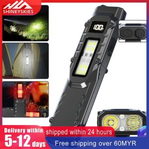 【New Arrival】 LED Portable Pocket Flashlight with Pen Clip Outdoor Emergency Light IPX44 Waterproof 1200LM for Camping Fishing Walking