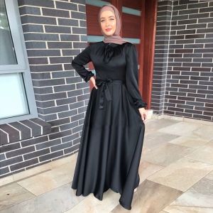 08890 LONG DRESS ELMIORA PLAIN MAXI DRESS IMPORT For 3M - Gamis Wanita muslimah Silk satin