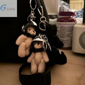 [COD] GUAN พวงกุญแจรูปหมีน่ารักมีจี้ Y2K พวงกุญแจรถกระเป๋าเป้สะพายหลังเครื่องประดับหรูหรา