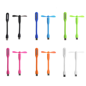 Mini USB Fan USB LED Light Flexible Bendable Cooling Fan with Lamps For Power Bank Notebook Computer Summer Gadget