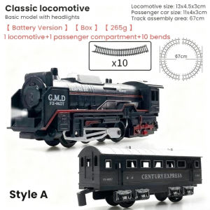 Electric Train Track Set Simulation Locomotive Kids Toys High Speed Railway Model Classic Collection Mainan Budak Lelaki