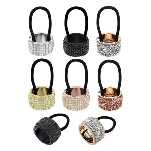 4 gói độ bền Băng đô co giãn kim loại thanh lịch tóc cá tính Tie cho phụ nữ tóc thời trang phụ kiện