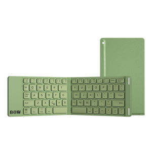 BOW HB022A Mini Folding Keyboard Bluetooth Portable Keyboards Compact Micro Interface Suitable for Tablet Phone Laptop